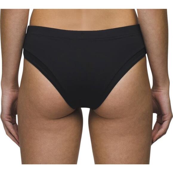 Prana Upswell Bottom 2 Piece Bikini Bottoms Black XL Lined Cheeky Low Rise NWT - Picture 6 of 6